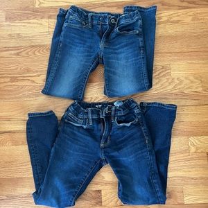 2 pairs Boys size 8 Skinny Karate slim Jeans
